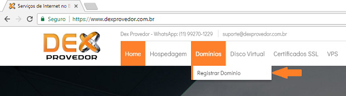 Registrar Domínio 1